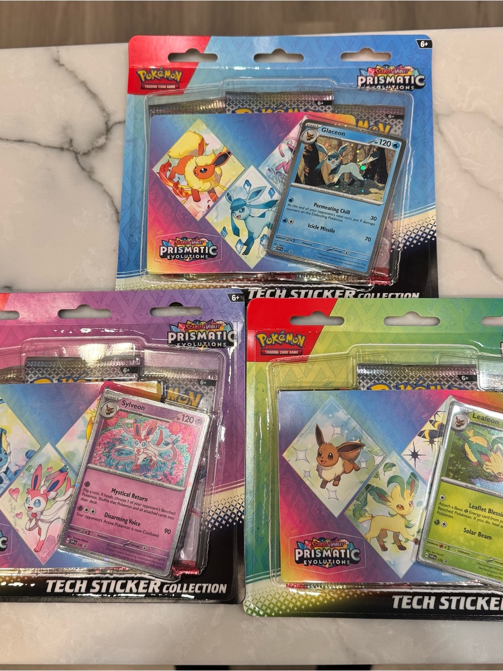 Pokémon TCG Prismatic Evolutions Tech Sticker Full Set Sealed